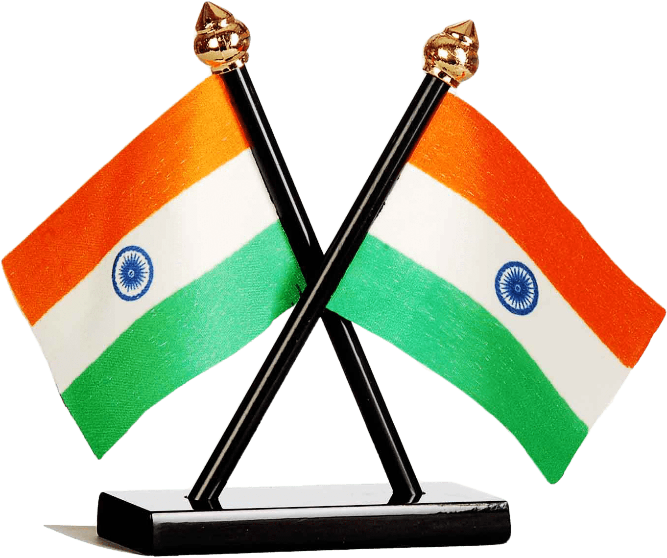 Crossed Indian Flags Desk Accessory