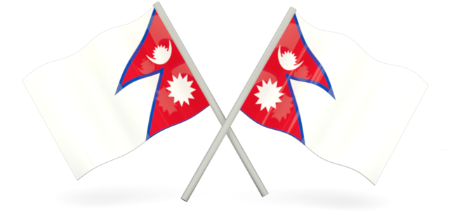 Crossed Nepal Flags Illustration