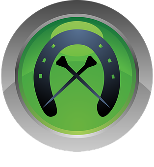 Crossed Paddles Green Circle Icon