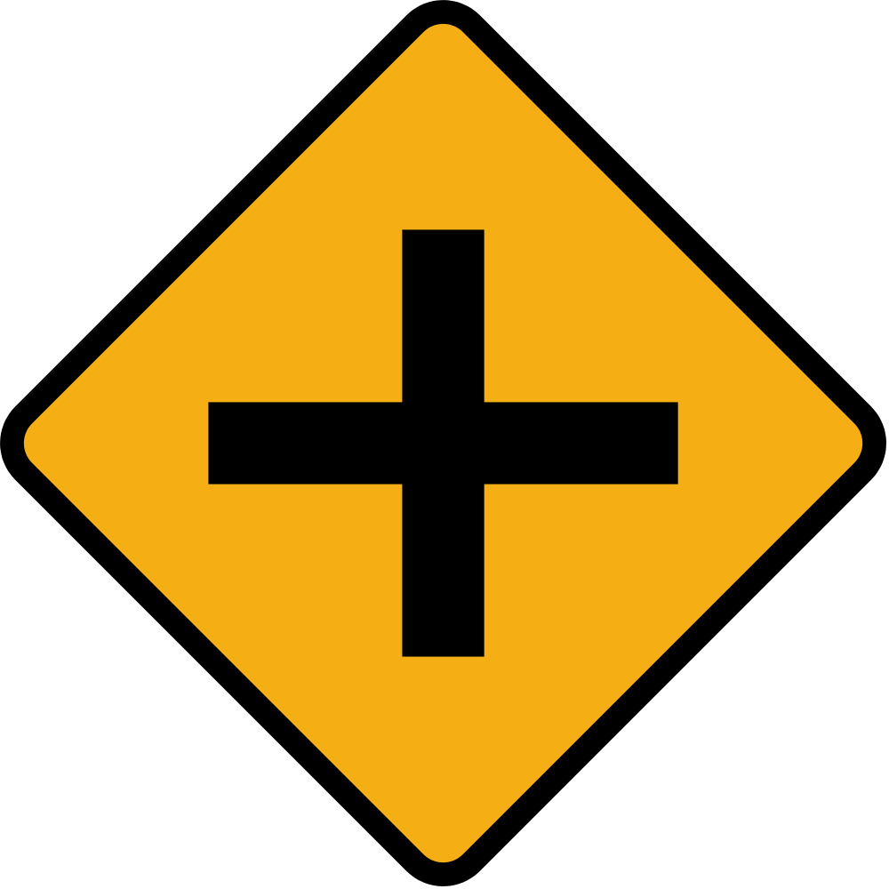 Crossroad Sign Warning