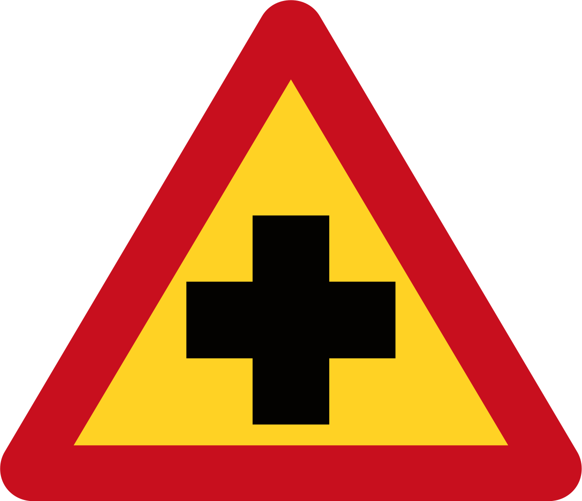 Crossroad_ Warning_ Sign_ Triangle