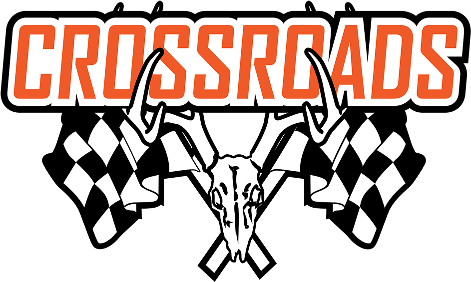 Crossroads Logowith Steer Skulland Checkered Flags