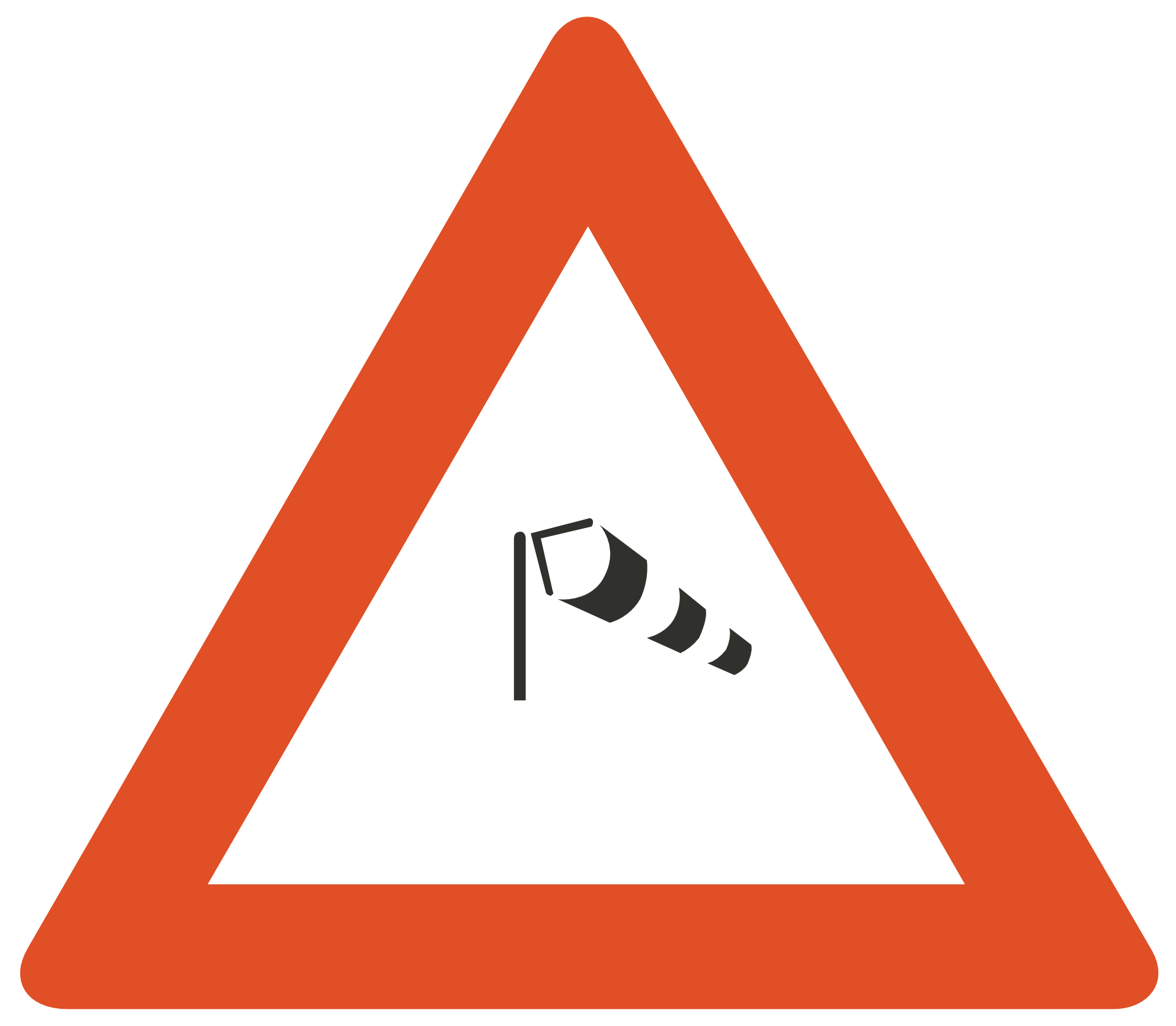 Crosswind Road Sign