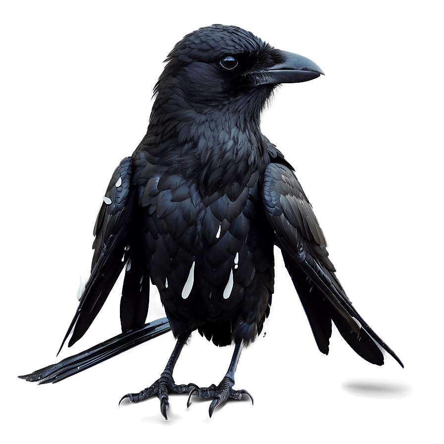 Crow In Rain Png 52