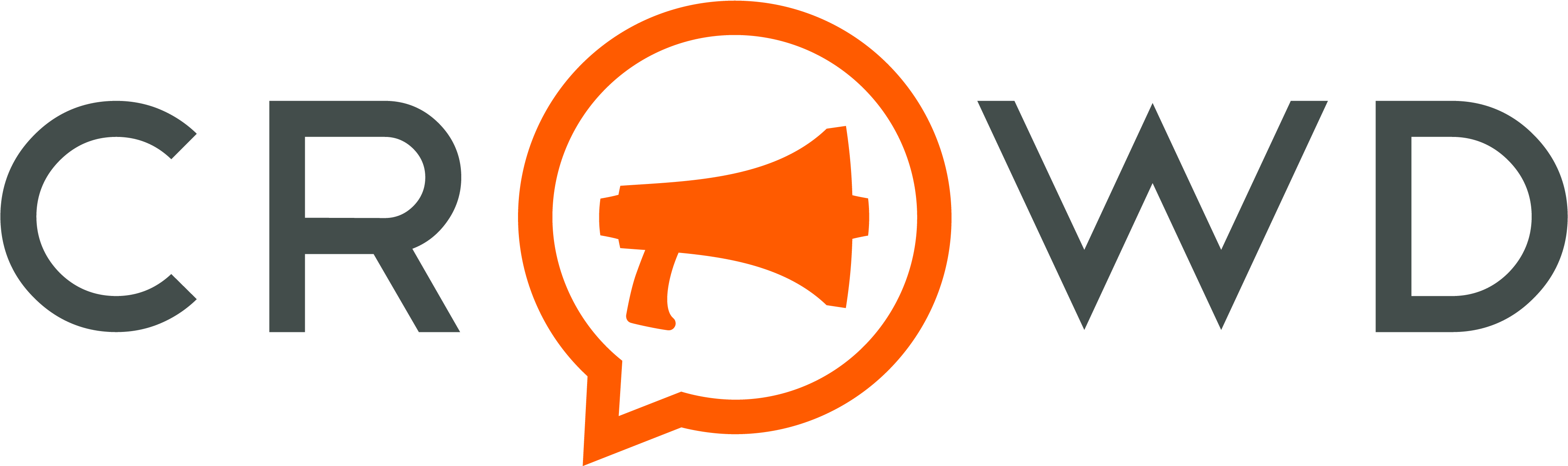 Crowd Logo Orangeand Gray