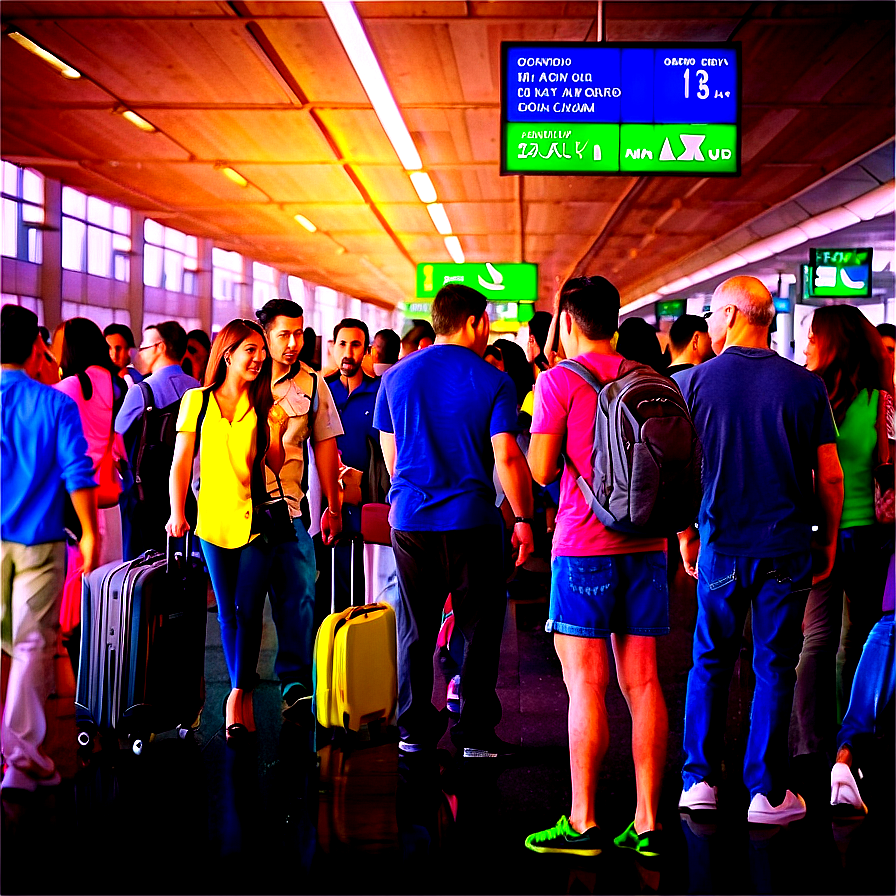 Crowded Airport Terminal Png 94