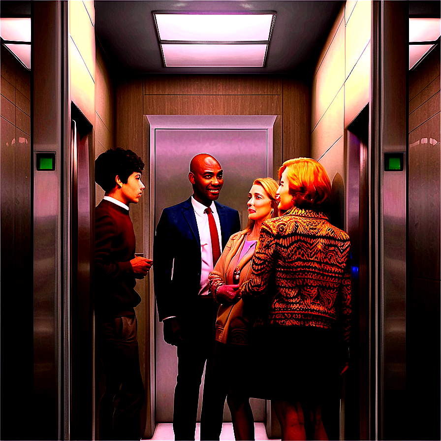 Crowded Elevator Scene Png 05242024