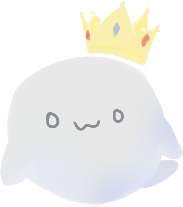 Crowned Cartoon Ghost