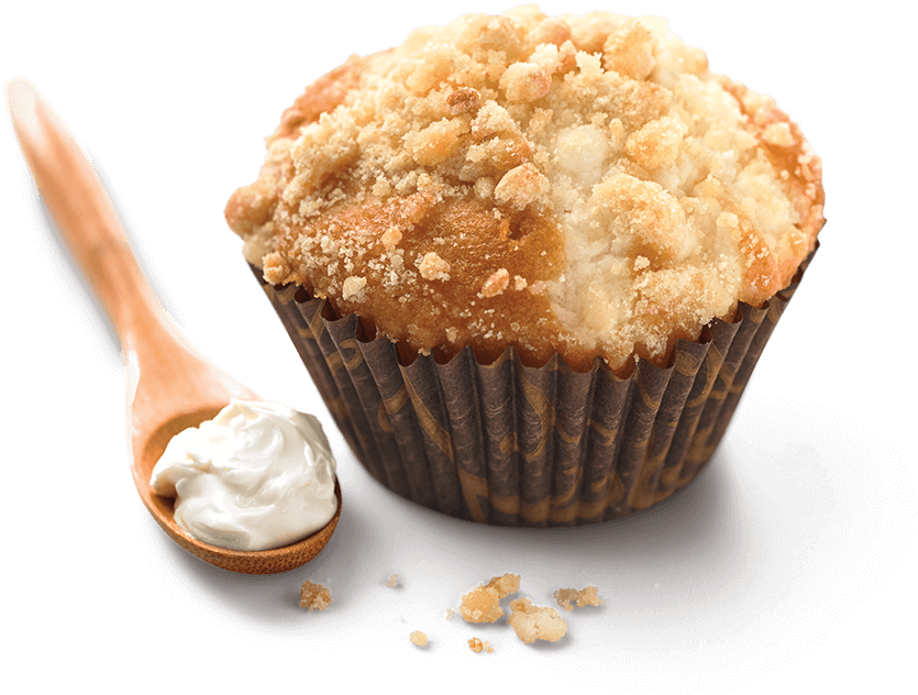 Crumbly Top Muffinwith Cream