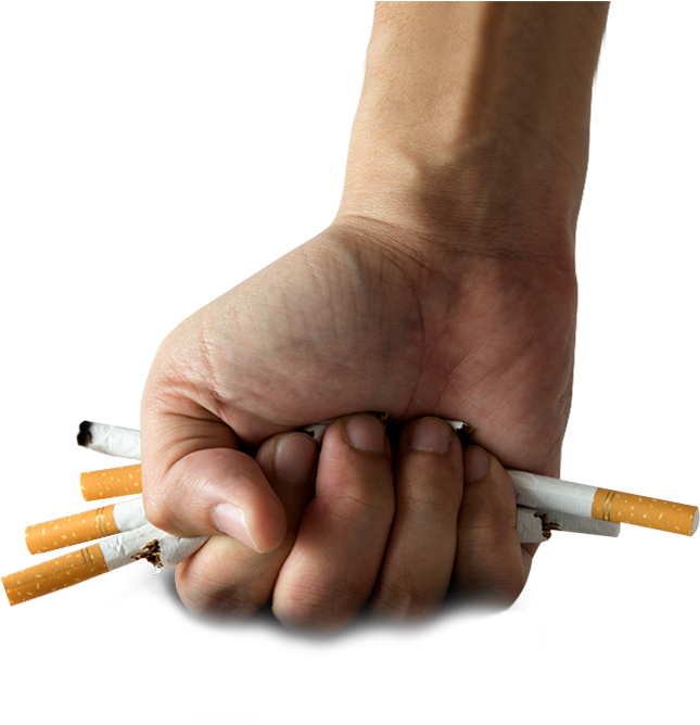 Crushed Cigarettesin Hand