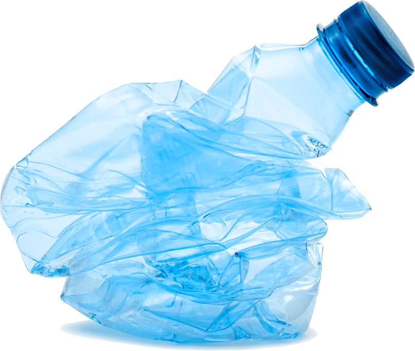 Crushed Plastic Bottle Isolated