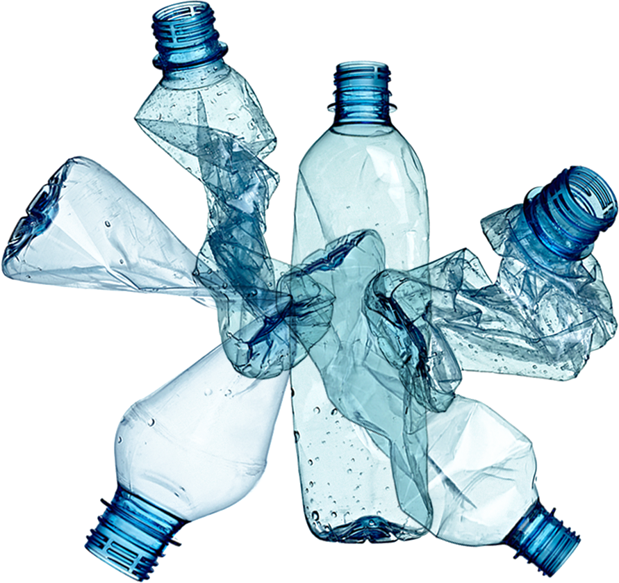 Crushed Plastic Bottles Transparent Background