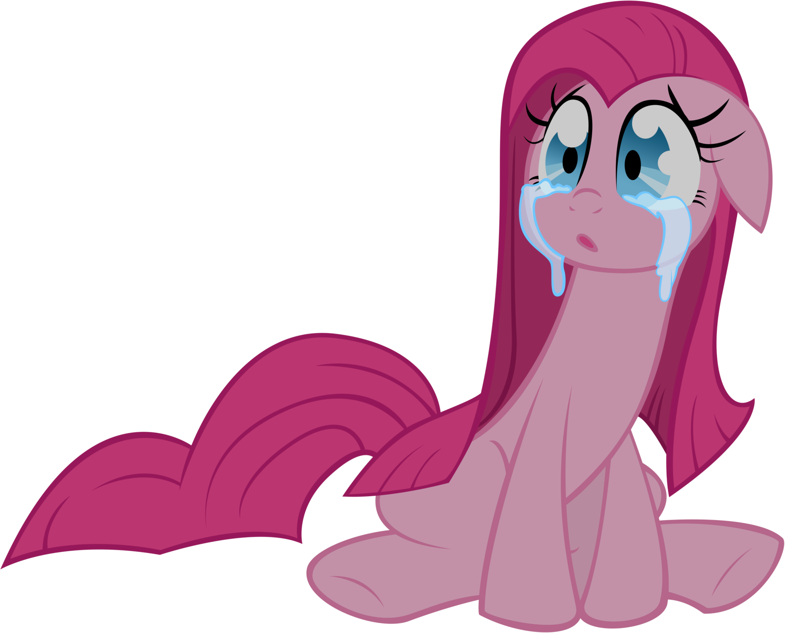 Crying Pink Pony Cartoon