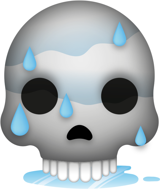 Crying Skull Emoji Illustration