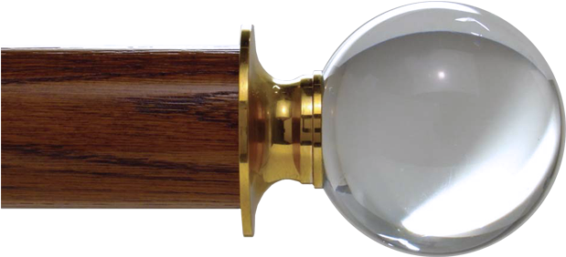 Crystal Ballwith Wooden Handle