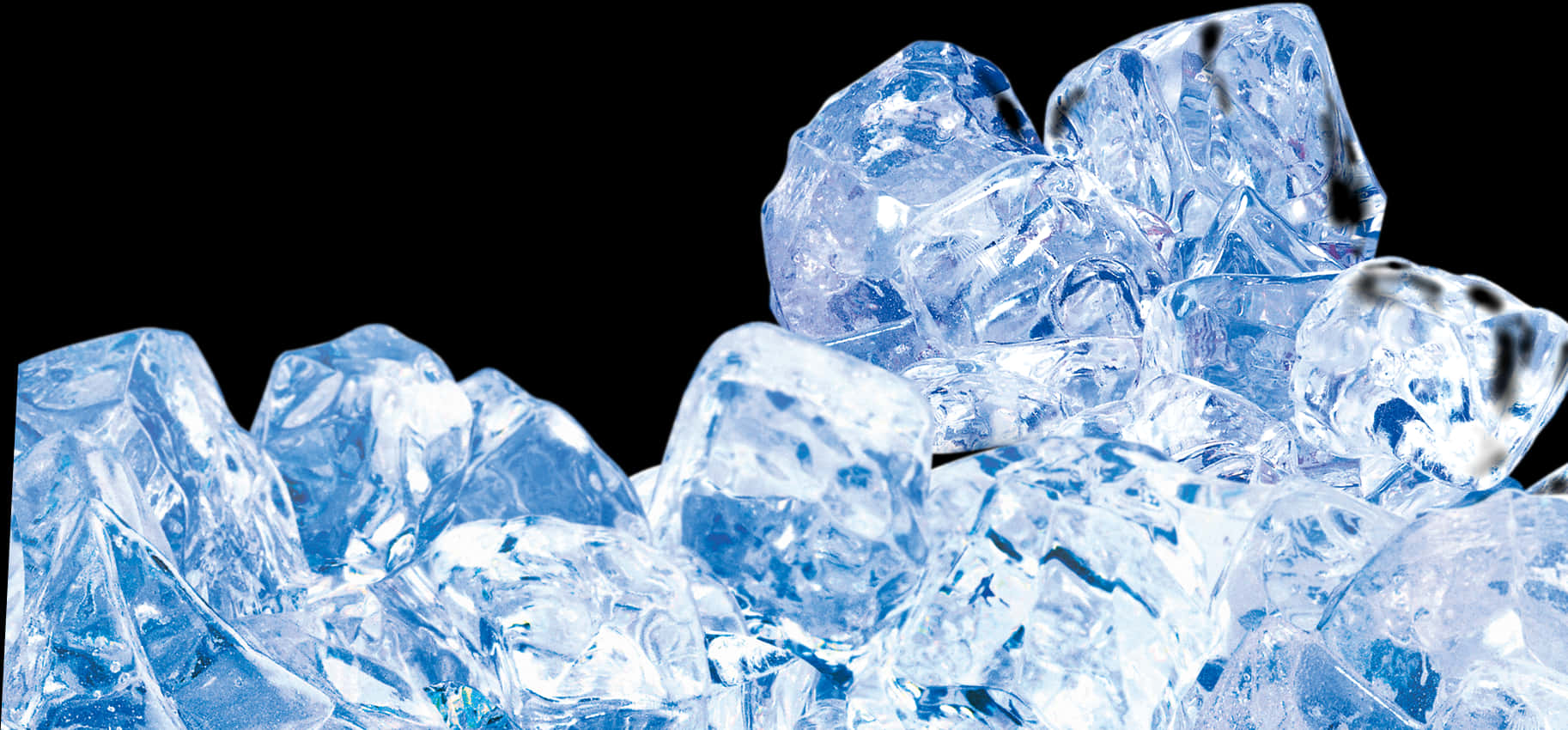 Crystal Clear Ice Cubes Background