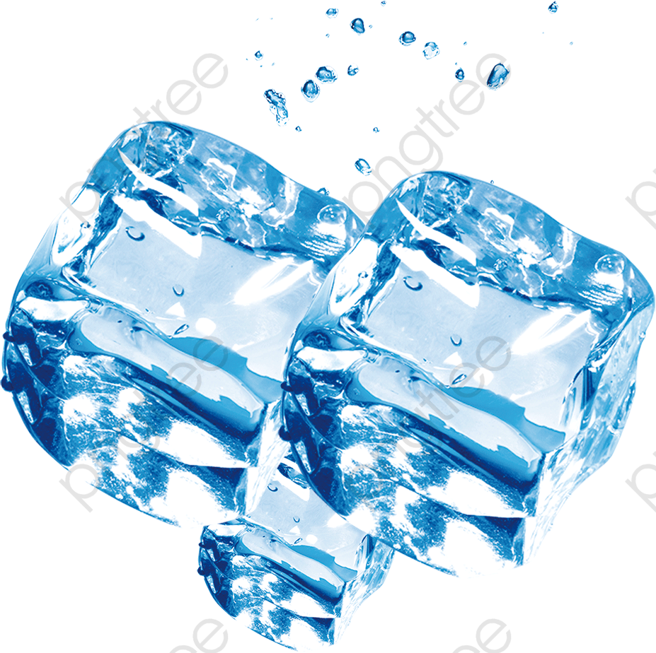 Crystal Clear Ice Cubes Floating