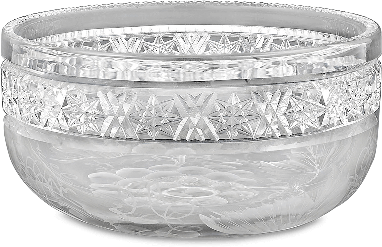 Crystal Cut Glass Decorative Bowl