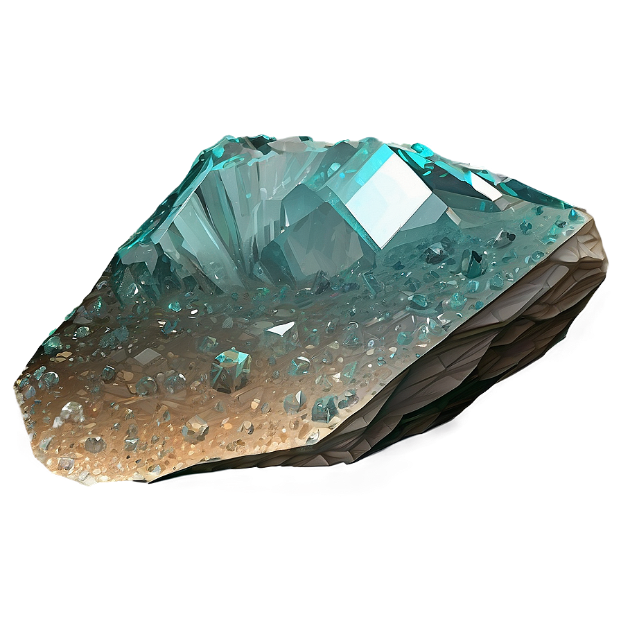 Crystal Embedded Rock Png 05032024