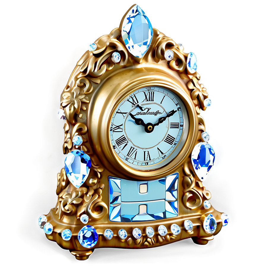 Crystal Embellished Clock Png Cfx