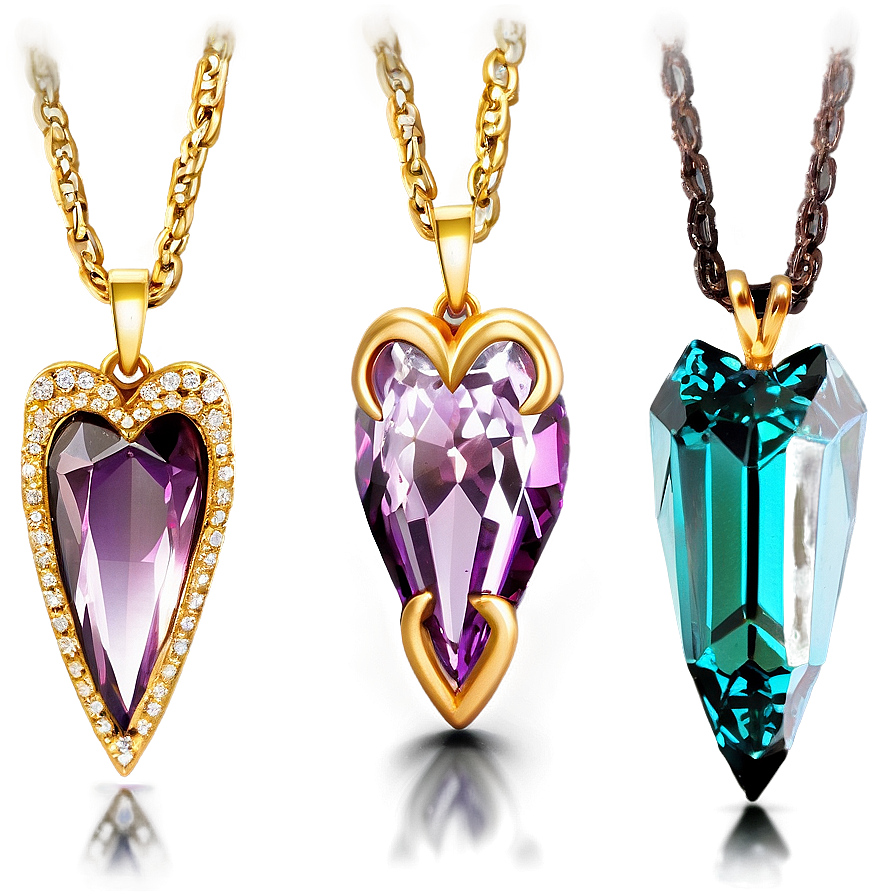 Crystal Heart Pendant Png Mna