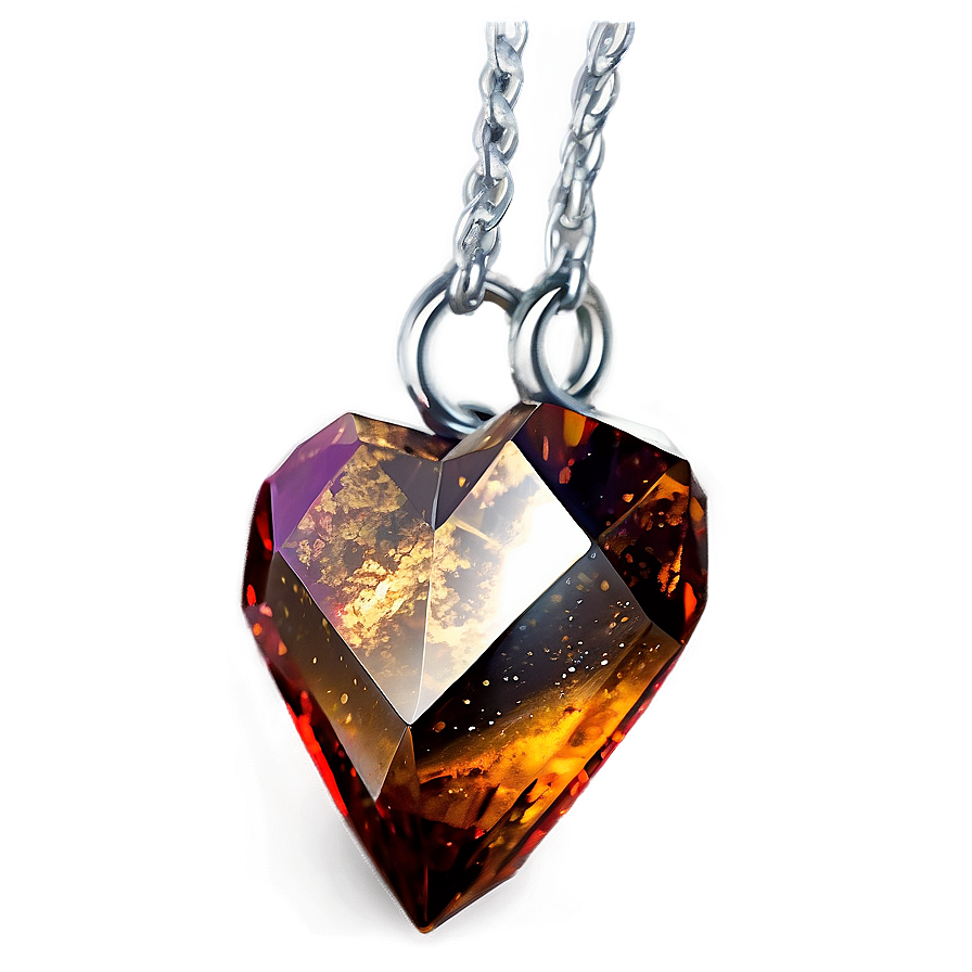 Crystal Heart Pendant Png Sxh