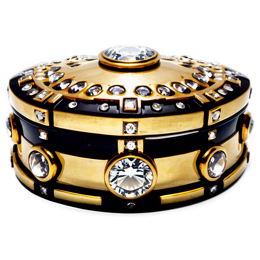 Crystal Studded Jewelry Box Png 18