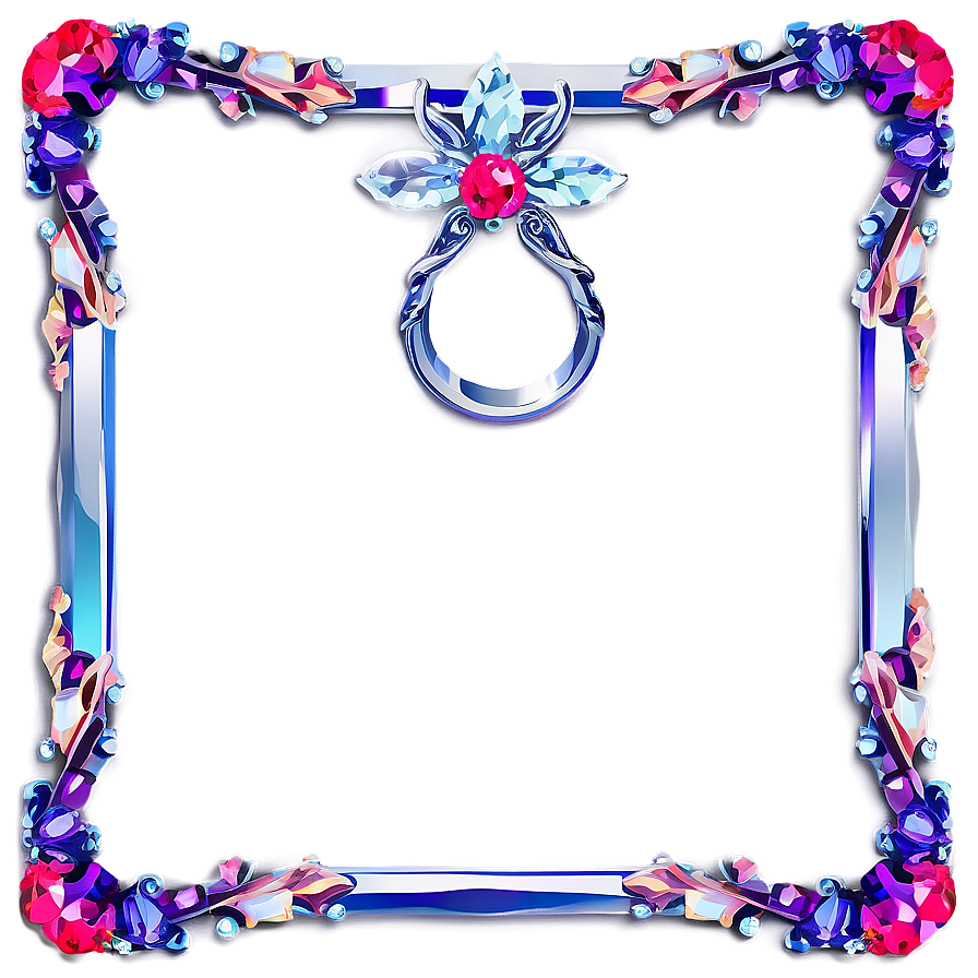 Crystal Wedding Frame Png Ewm68