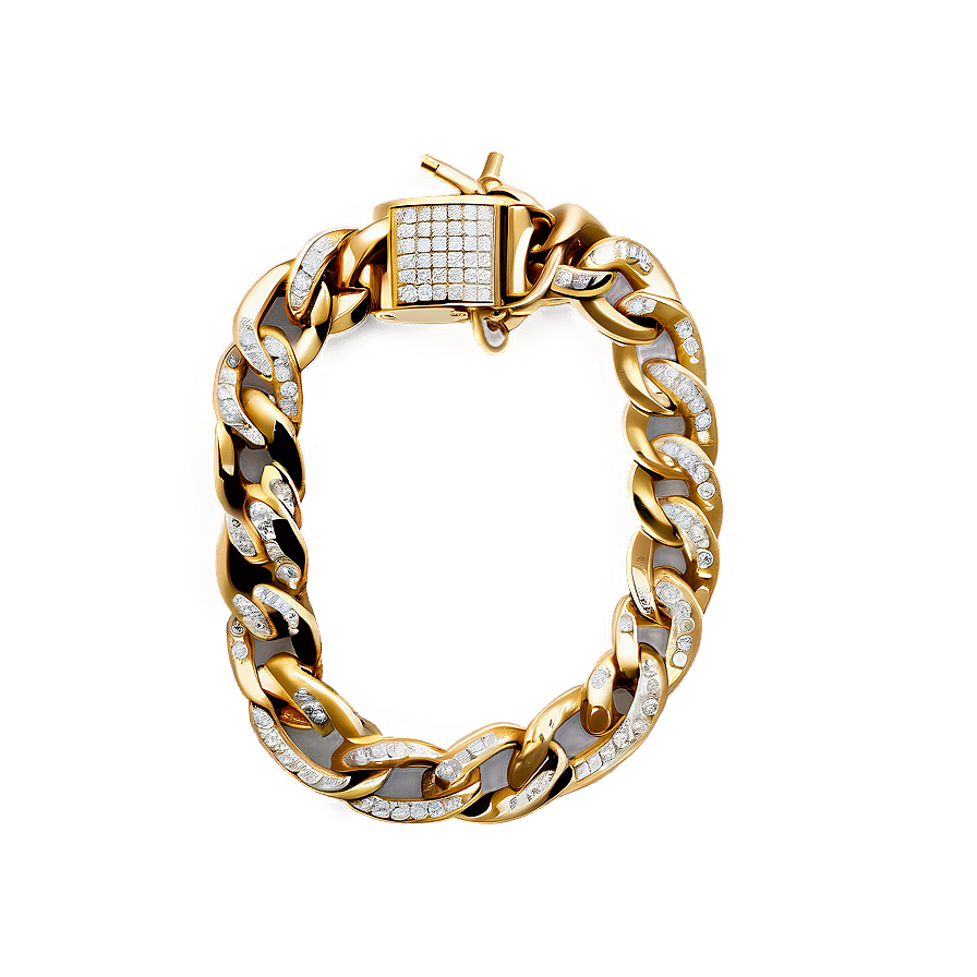 Cuban Link Chain With Diamonds Png 15