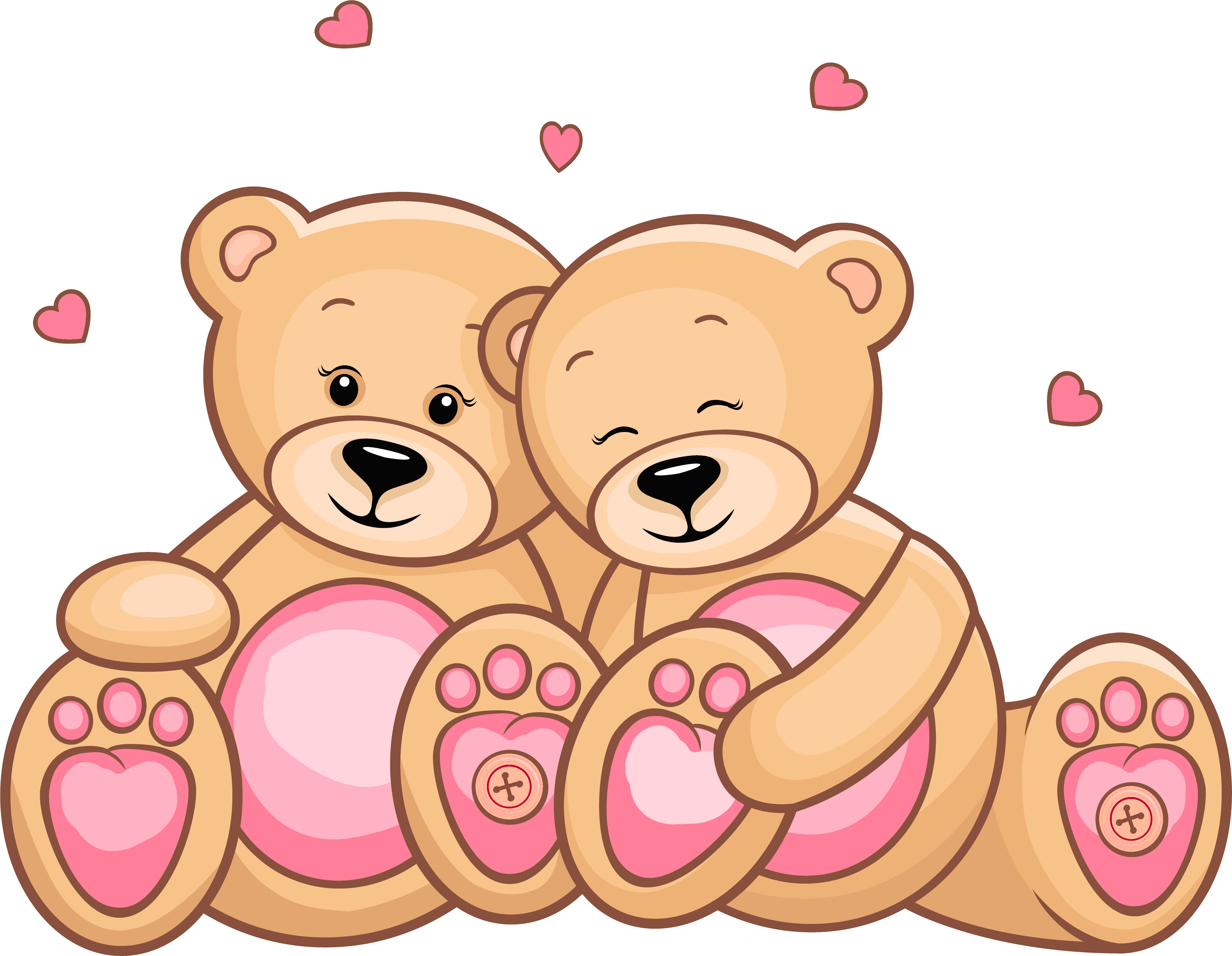 Cuddling Teddy Bears Valentines