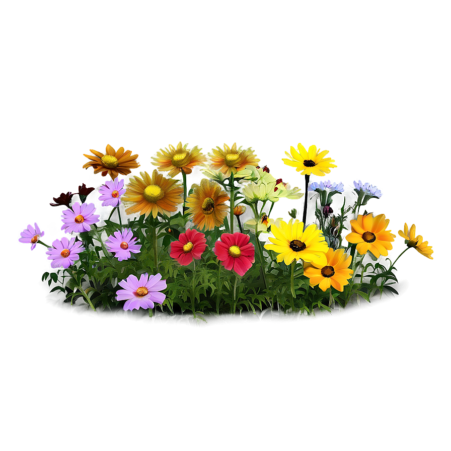 Cultivated Wildflower Patch Png Fcv91