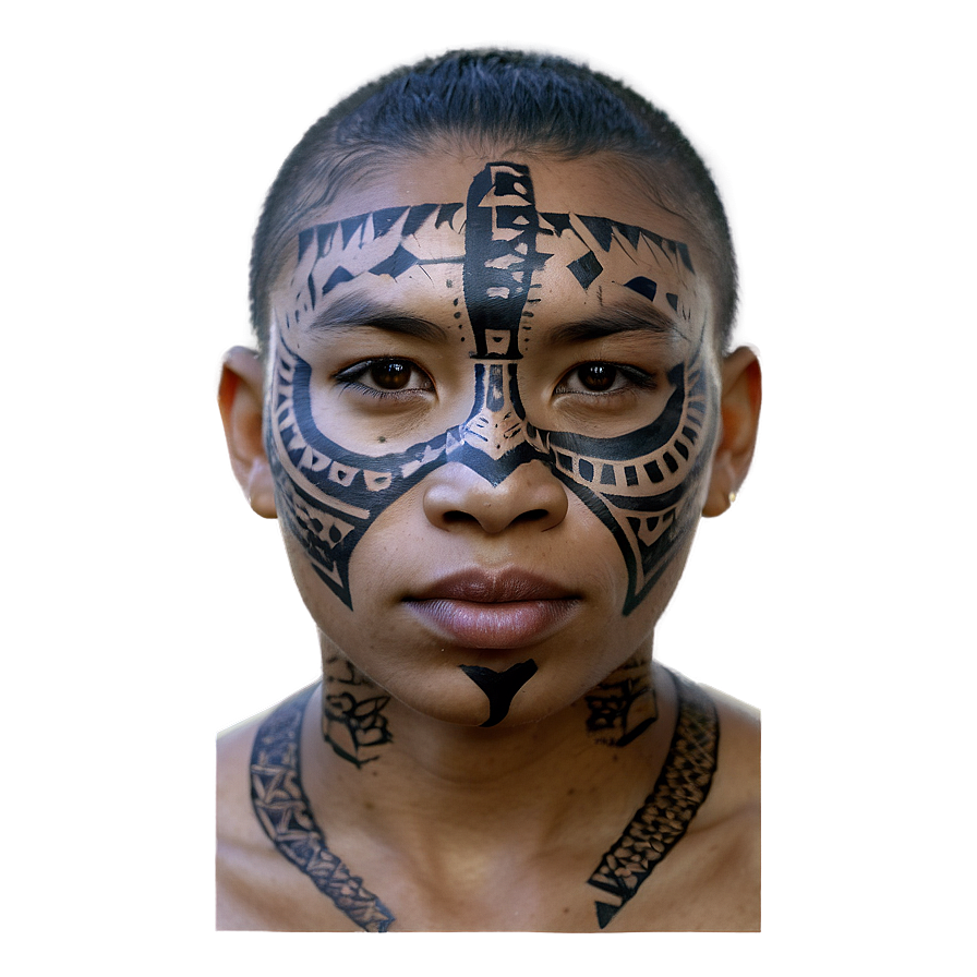 Cultural Face Tattoo Png 06122024