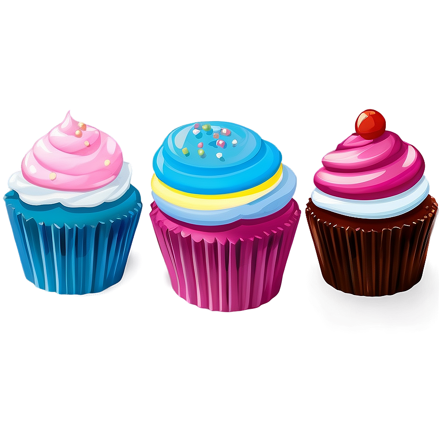 Cupcake Set Png Bla82