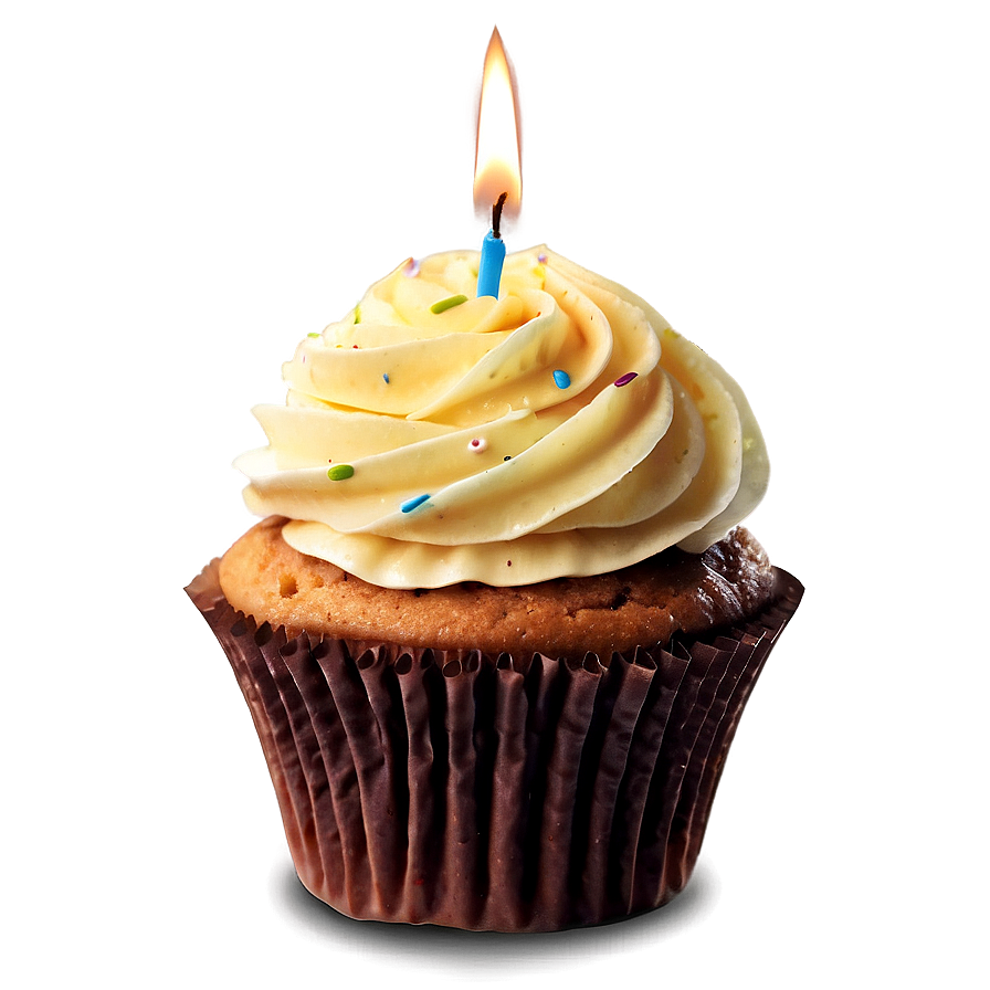 Cupcake With Candle Png Mov