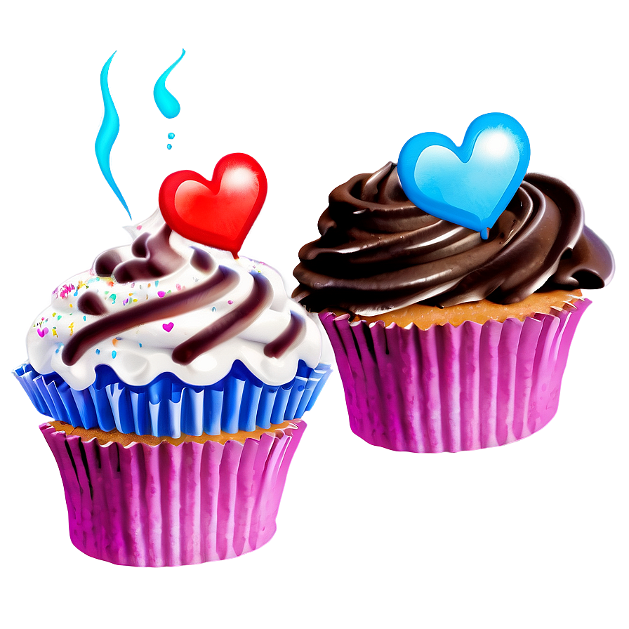 Cupcake With Heart Png 05032024