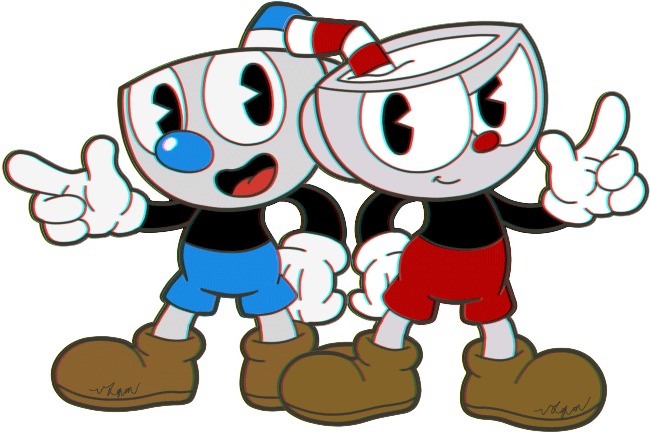 Cupheadand Mugman Posing