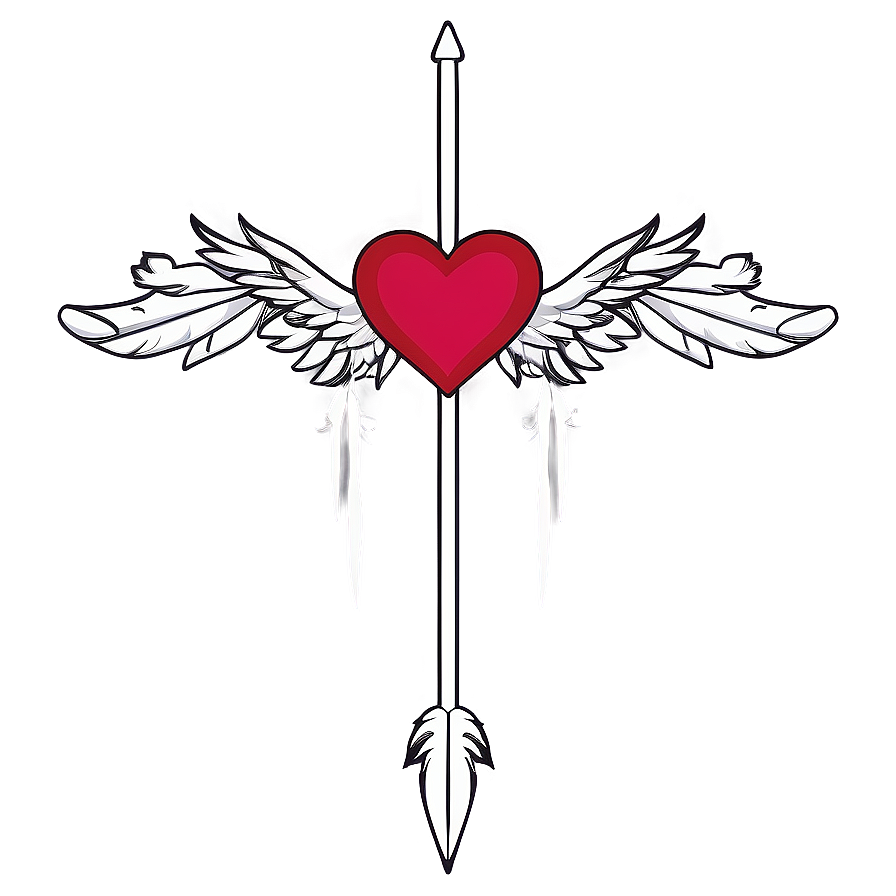 Cupid Arrow With Feathers Png Onq