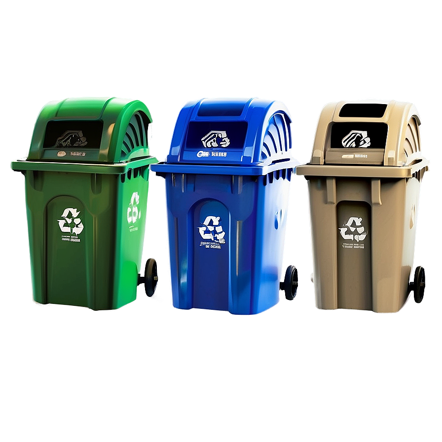 Curbside Recycling Bin Png Vjk74