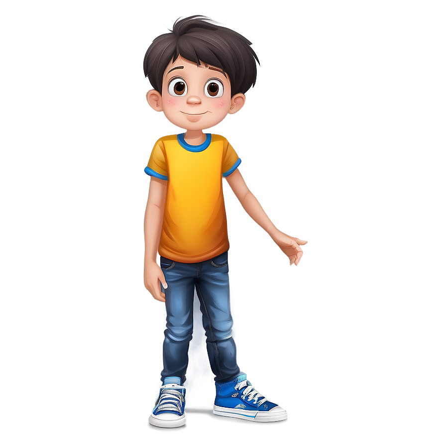 Curious Cartoon Kid Png 6