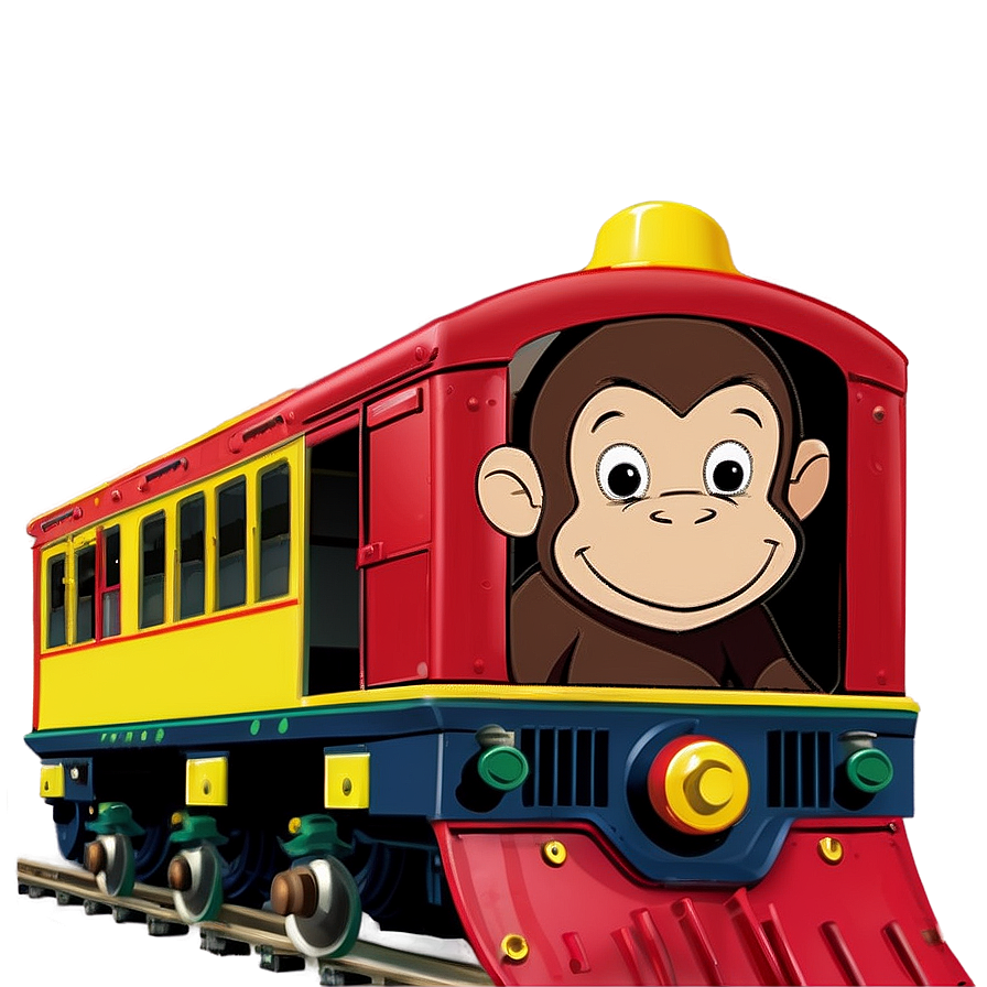 Curious George Train Ride Png Pqu