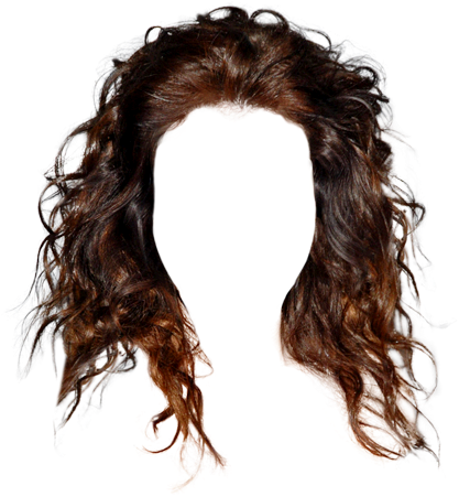 Curly Brown Hair Transparent Background