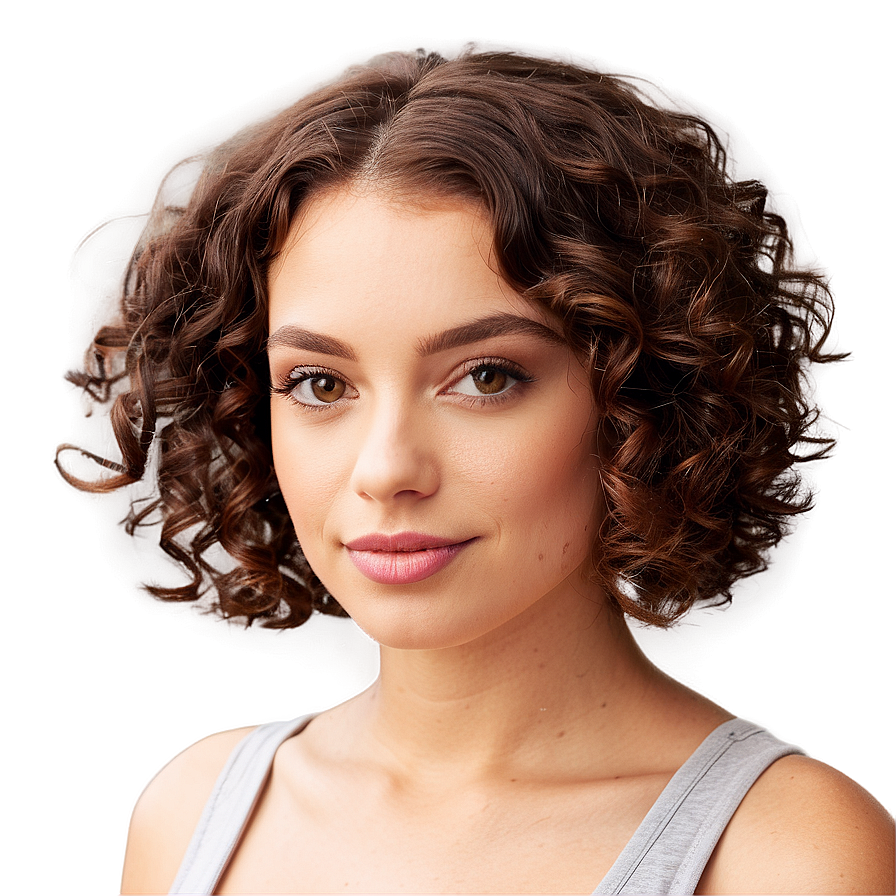 Curly Hair Bob Cut Png 59