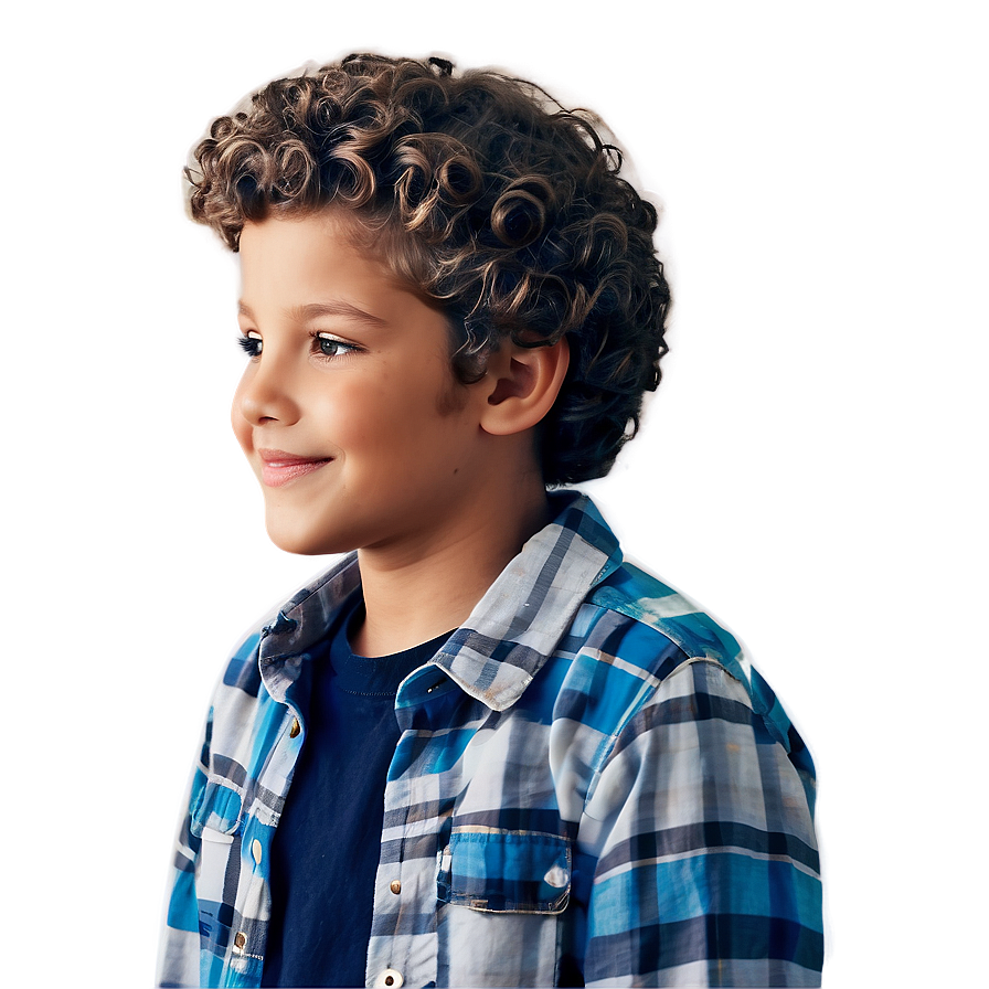 Curly Hair Boy Png Npj