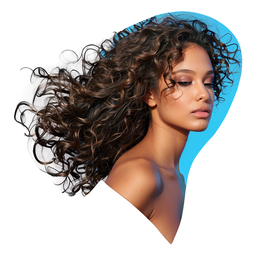 Curly Hair In Wind Png 25