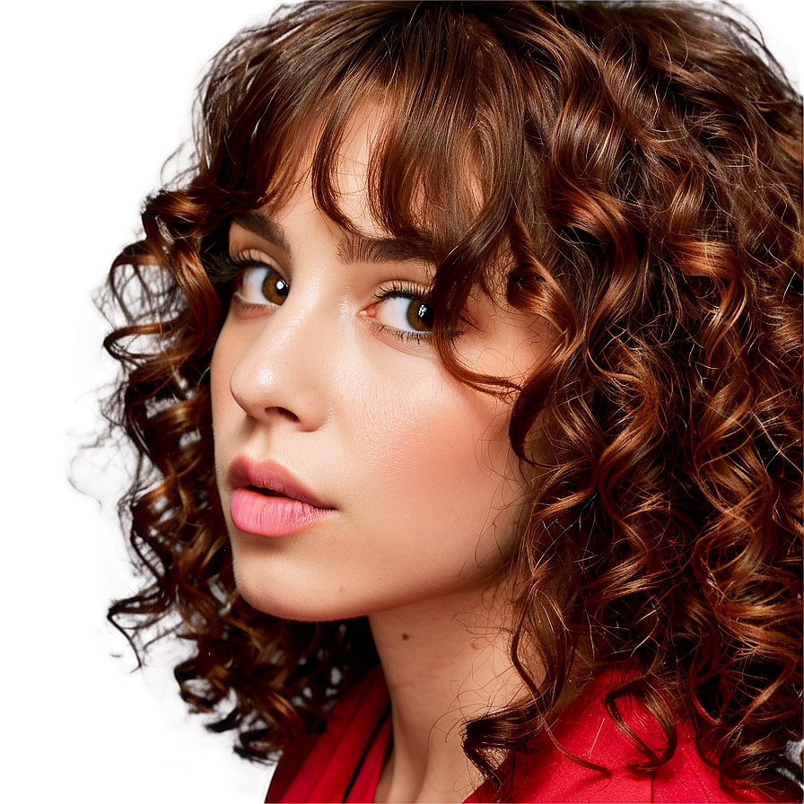 Curly Hair With Bangs Png 80