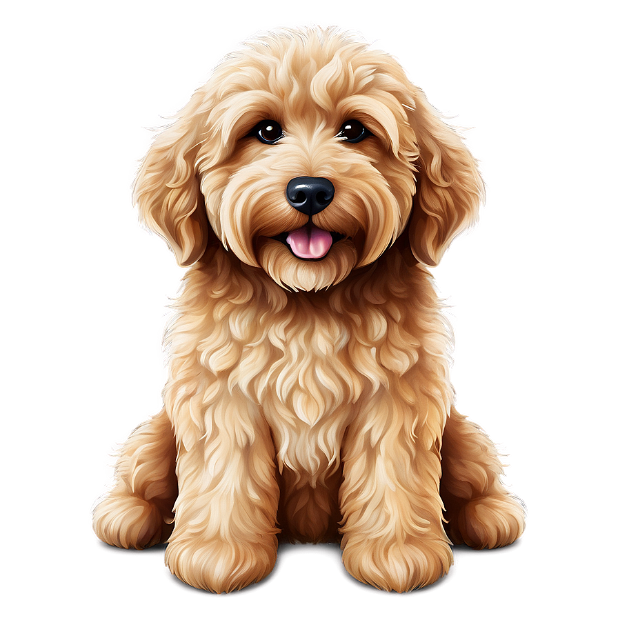 Curly Haired Goldendoodle Png Baf