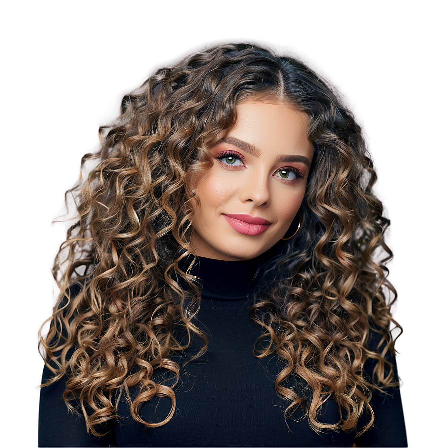 Curly Long Hair Delight Png 70