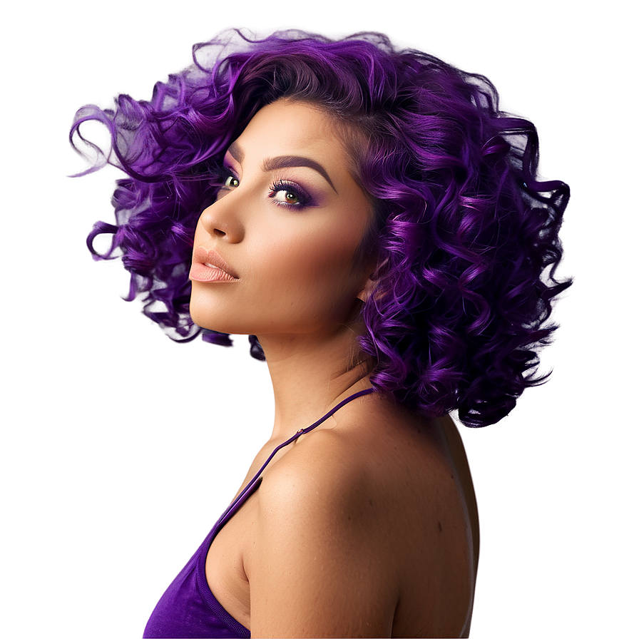 Curly Purple Hair Diva Png 3