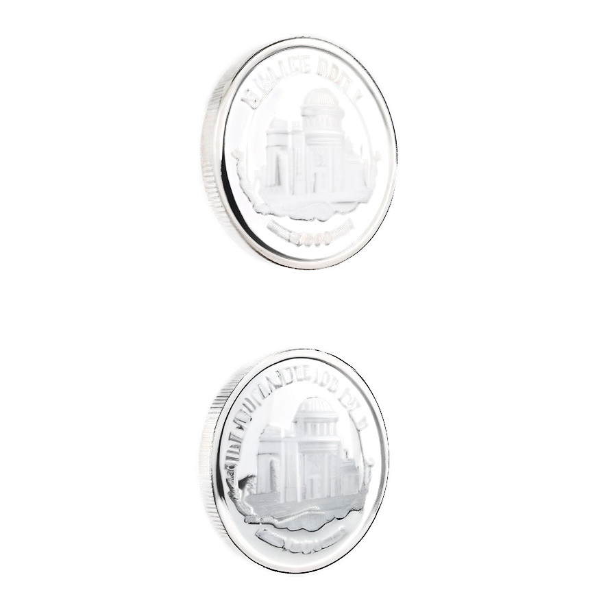 Currency-themed Silver Coin Png 06272024