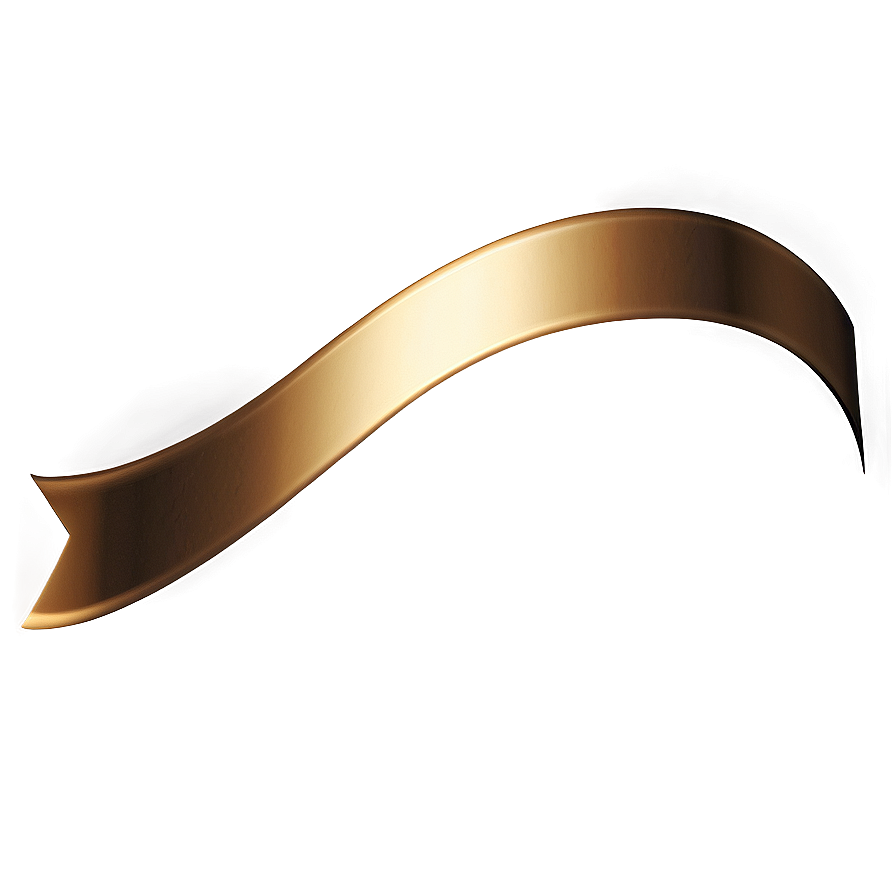 Curved Banner In Gold Png 06292024